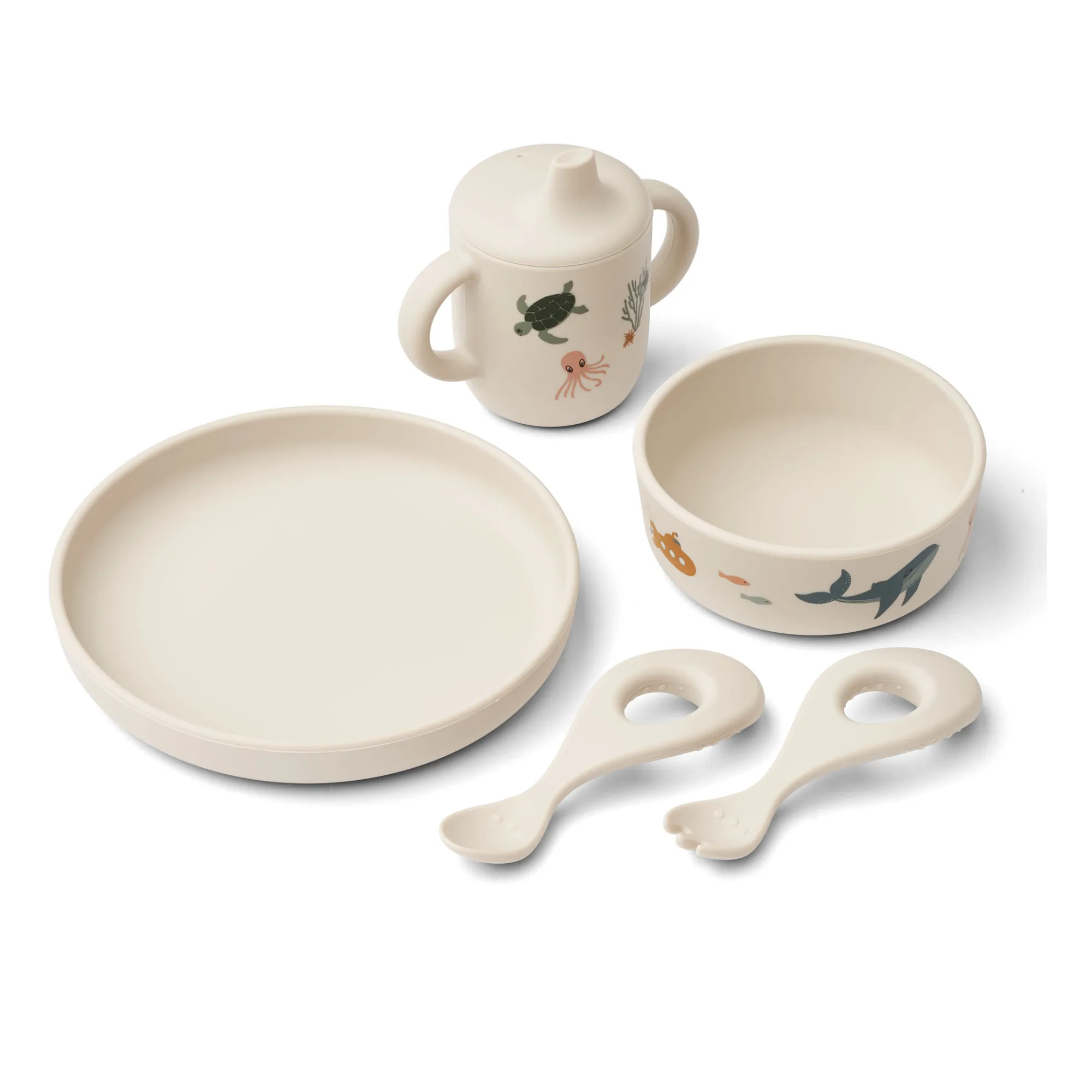 Liewood Sea Creature/Sandy Ryle Silicone Crockery Set