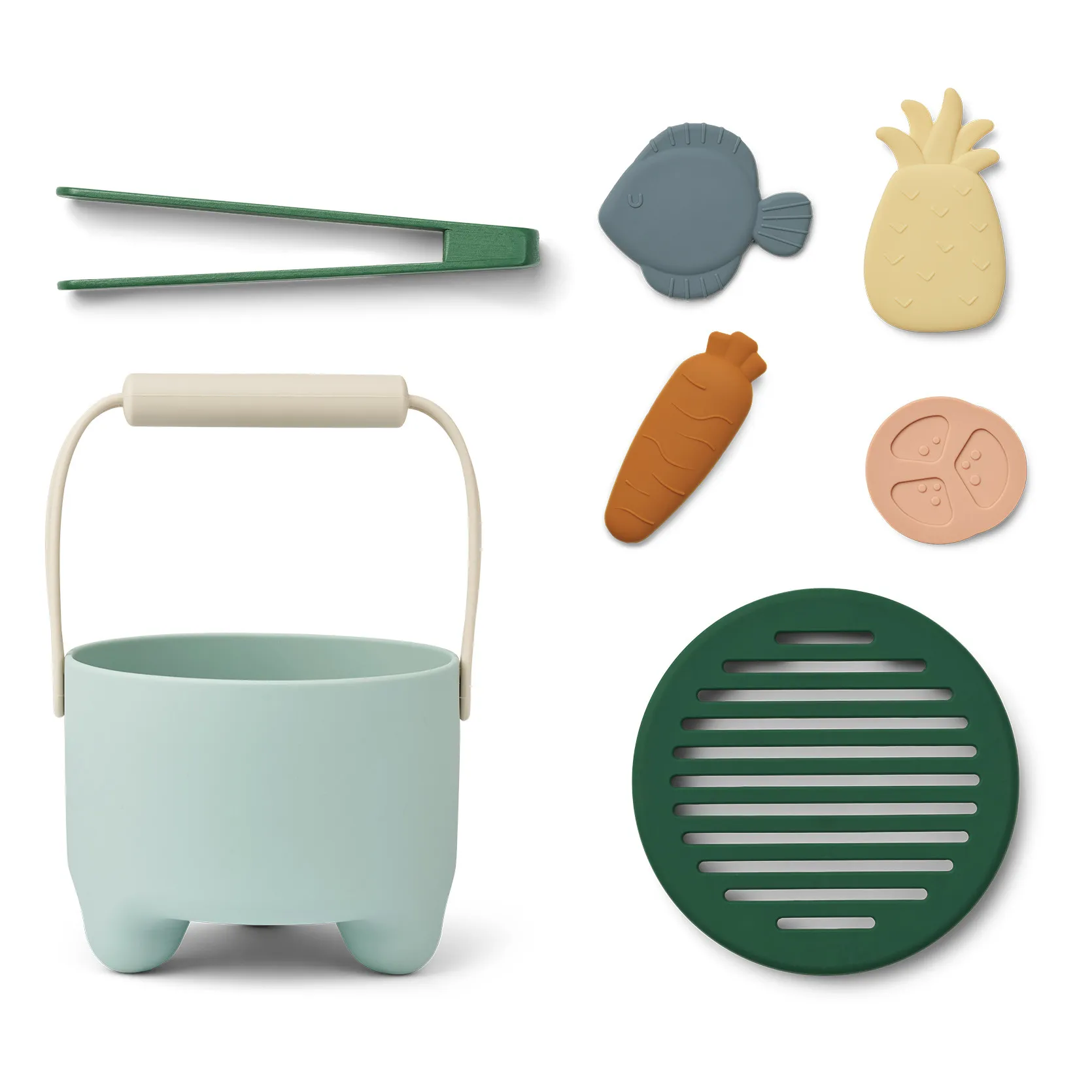Liewood Ice Blue Multi Mix Silicone Barbecue Kit Wesley