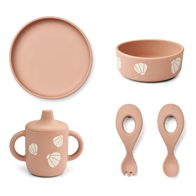 Set vaisselle en silicone Ryle | Shell/Pale tuscany