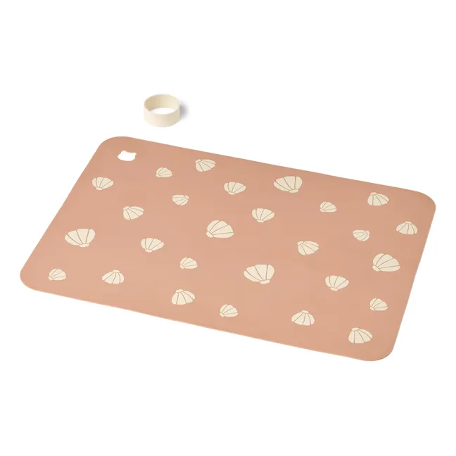 Jude place mat in silicone | Shell/Pale tuscany