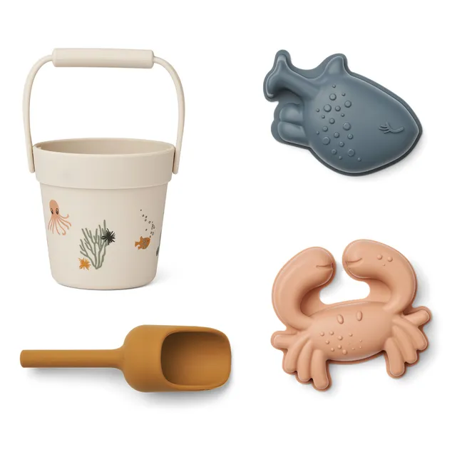 Mini seau de plage et ses accessoires | Sea creature/Sandy