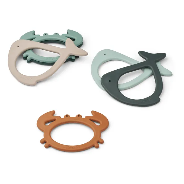 Calisto diving rings - Set of 6 | Whale blue multi mix