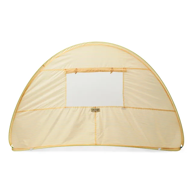 Cassie pop up beach tent | Stripe Yellow mellow/Creme  de la creme