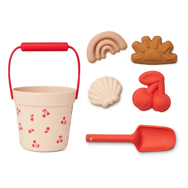 Dante beach bucket and accessories | Cherries/Apple blossom