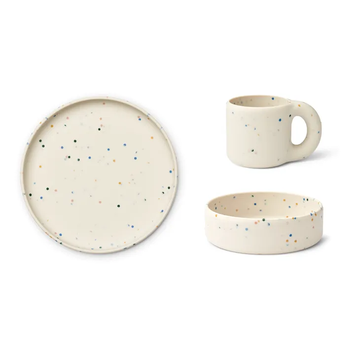 Vajilla de silicona Andie | Splash dots/Sea shell - Imagen del producto n°1