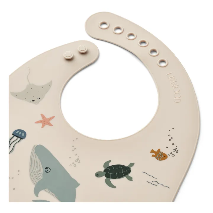 Tilda silicone bibs - Set of 2 | Sea creature/Sandy- Product image n°1