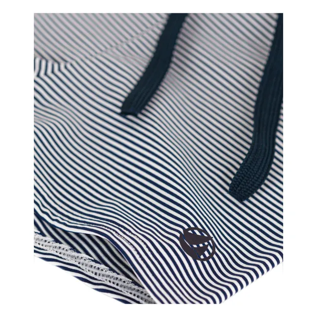 Malek Striped Swim Shorts | Navy blue