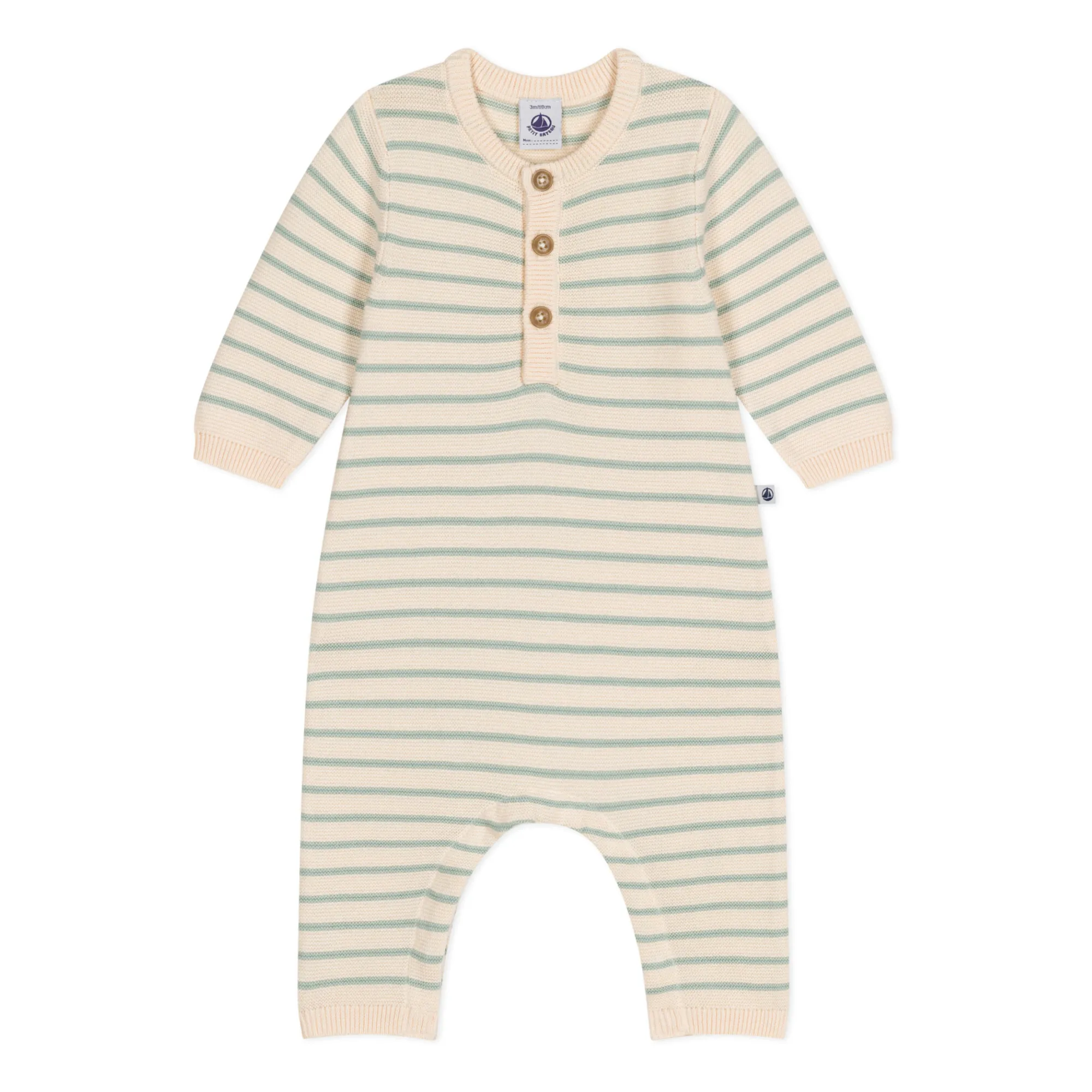 Petit Bateau Beige Marrant Point Mousse Jumpsuit
