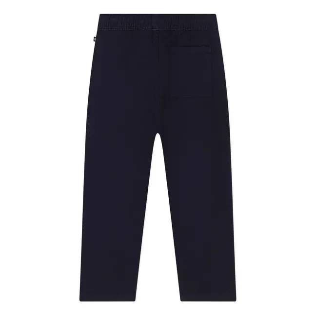 Maska Cotton Linen Trousers | Navy blue