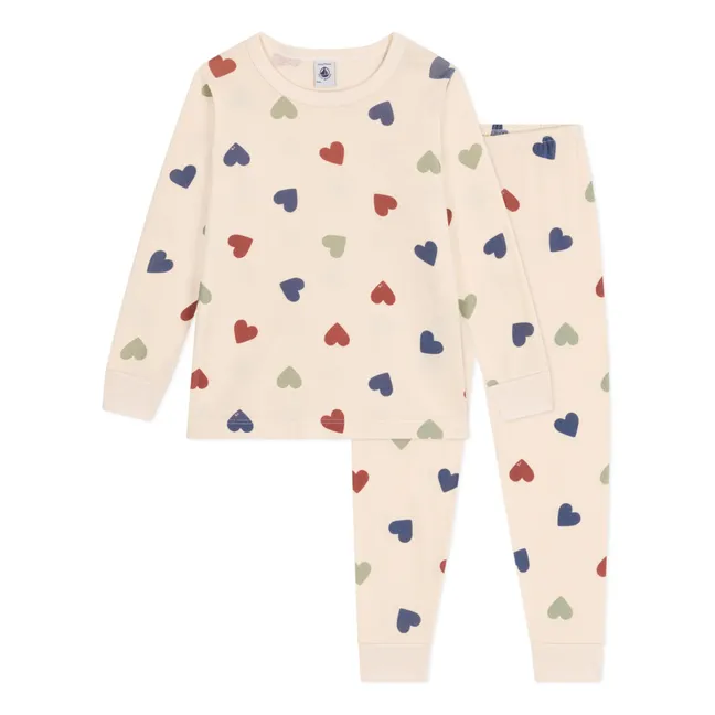 Mamie Cœurs Pyjama Set | Beige