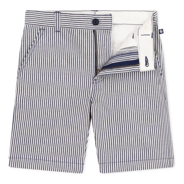 Muce Striped Bermuda Shorts | Navy blue