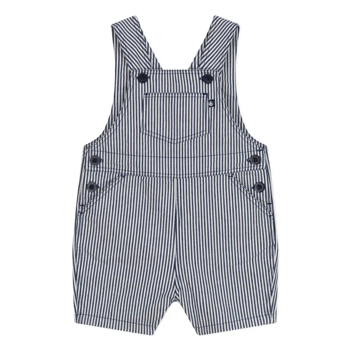 Salopette Mini Rayée | Bleu marine- Image produit n°0