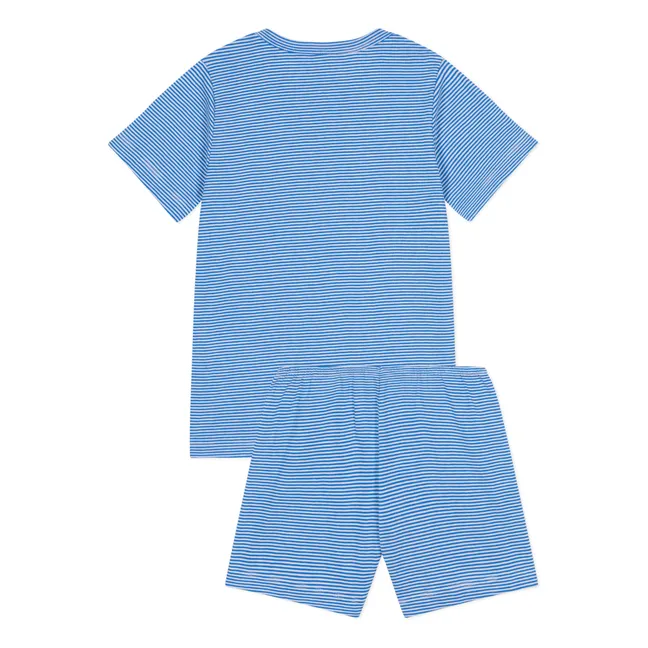 Manael Striped Pyjama Shorts | Blue