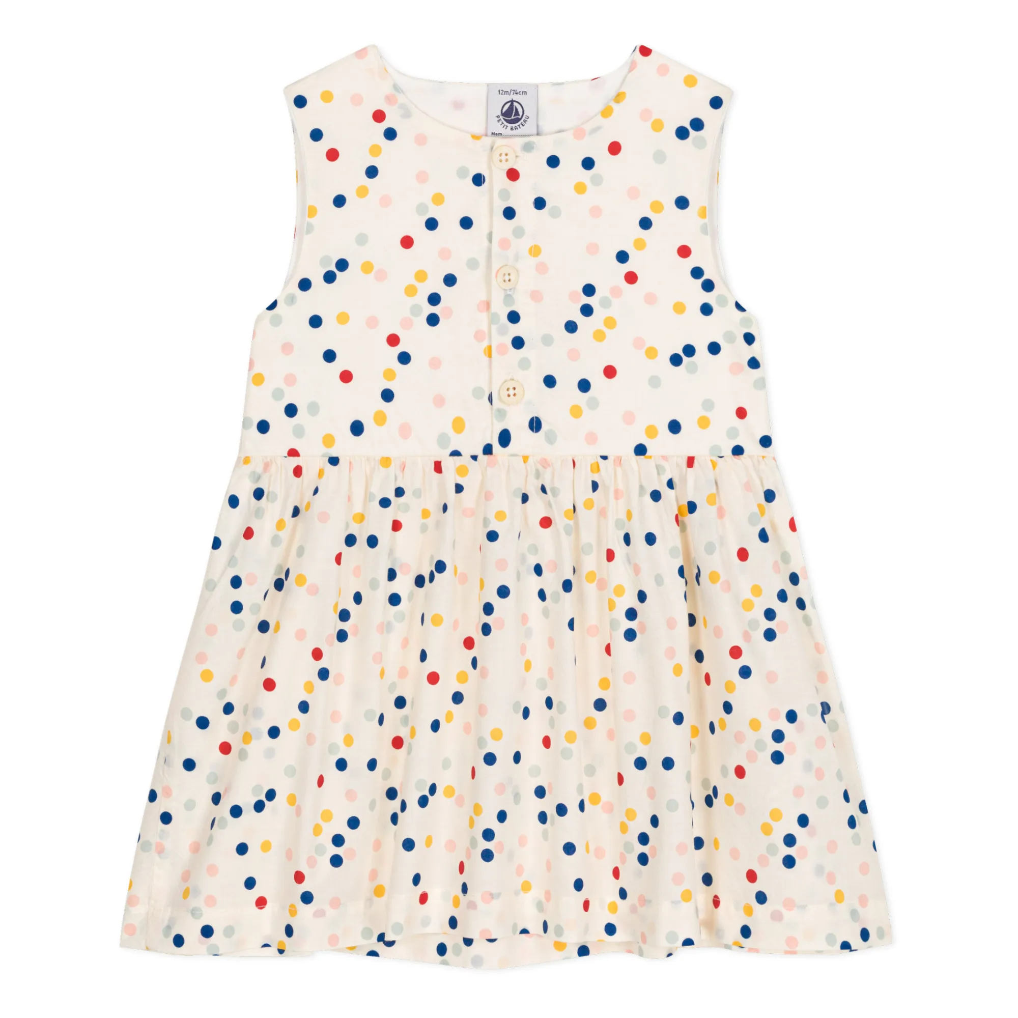 Petit Bateau Ecru Mirabelle Popeline Dress