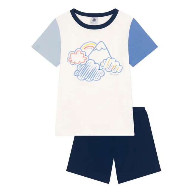 Mano Pijama Corto Nubes | Azul
