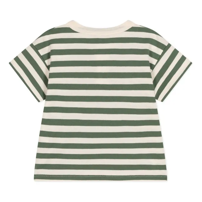 Camiseta de rayas | Verde Kaki