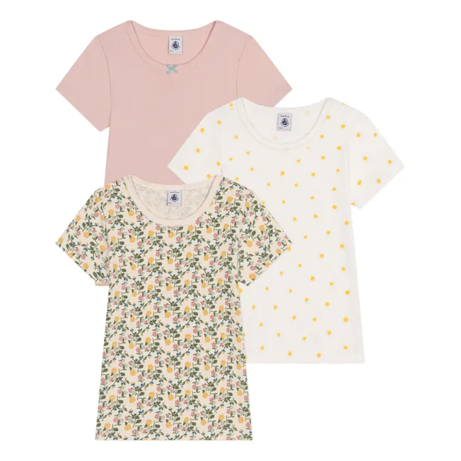 Set di 3 T-shirt Soleils | Rosa