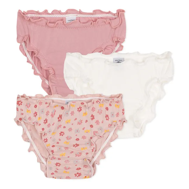 Set of 3 children's panties | Pink