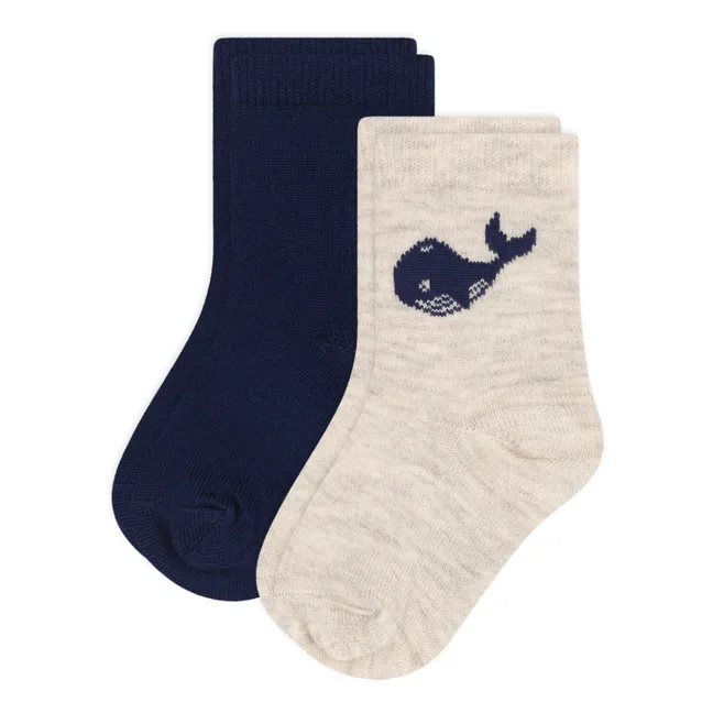 2er-Set Socken Wal | Navy
