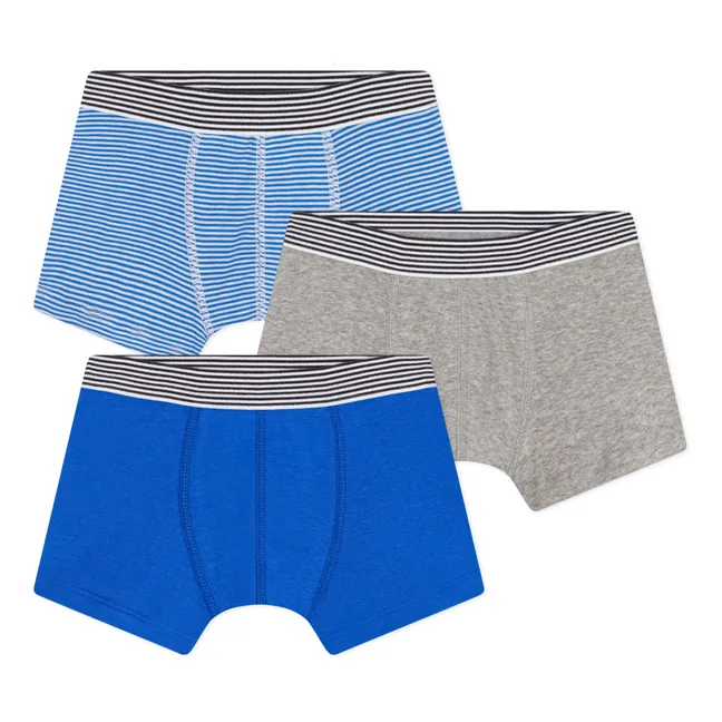 Pack of 3 Striped Boxer Shorts | Blue
