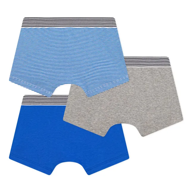 Pack of 3 Striped Boxer Shorts | Blue