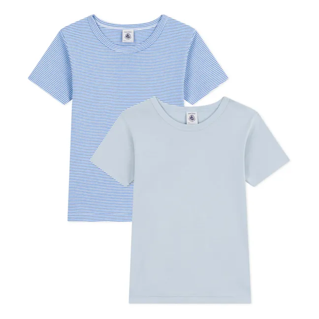 Lot 2 Gestreifte T-Shirts | Blau