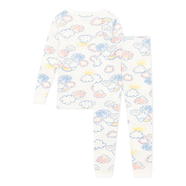 Pyjama-Set Manier Wolken | Weiß