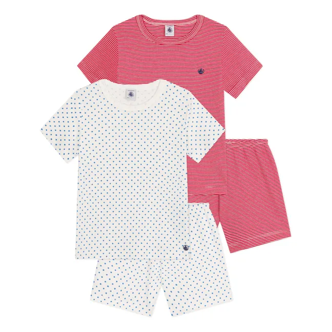 Set of 2 Pyjamas Shorts | White