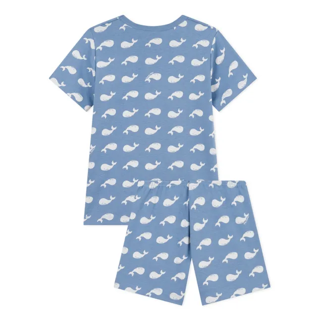 Pyjama Short Baleines | Bleu