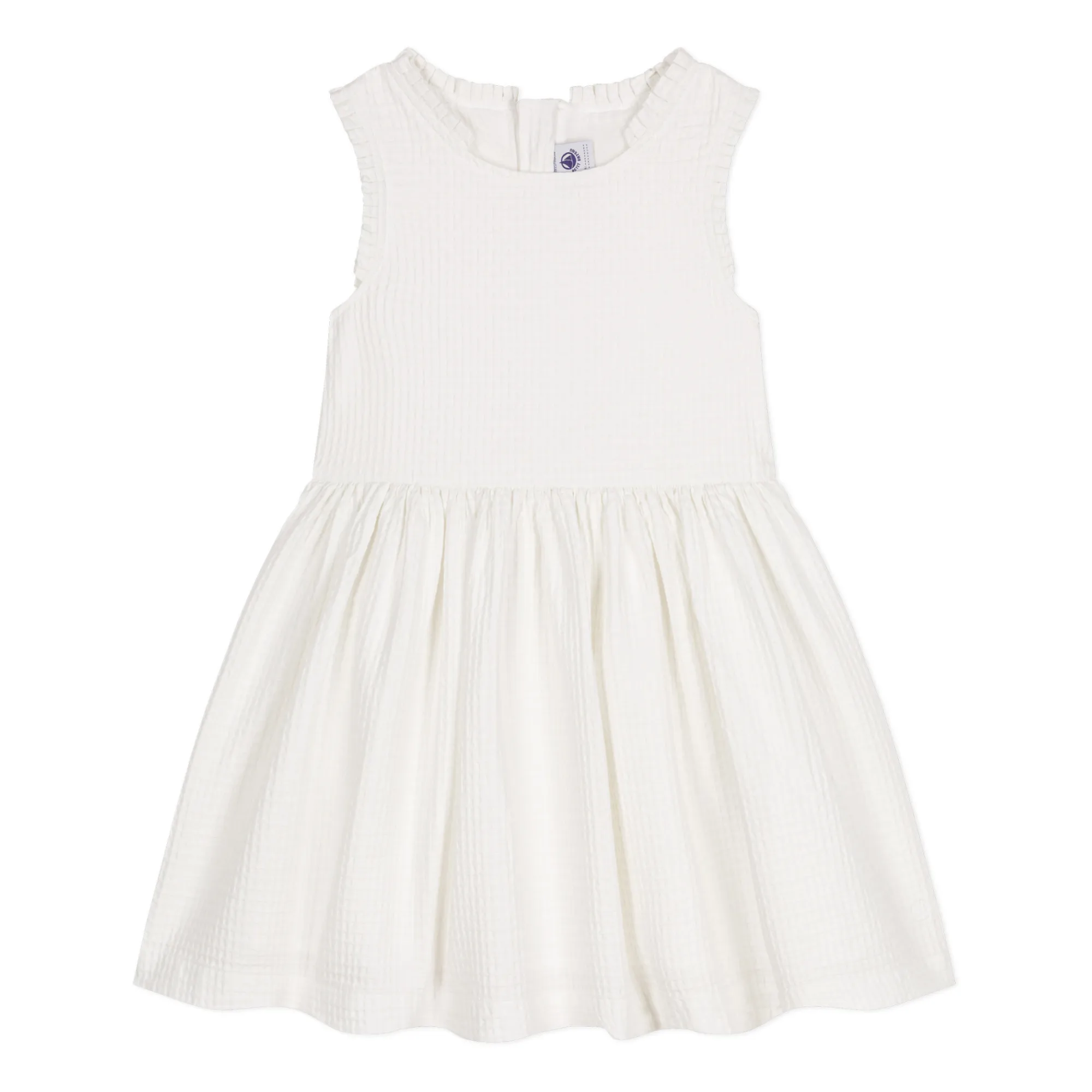 Petit Bateau Ecru Meora Waffle Dress