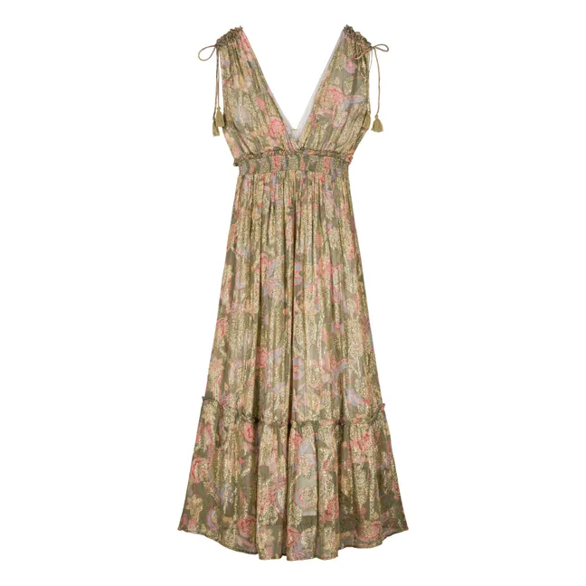Vestido metalizado Plumiska - Colección Femenina | Verde Kaki