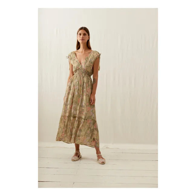Vestido metalizado Plumiska - Colección Femenina | Verde Kaki