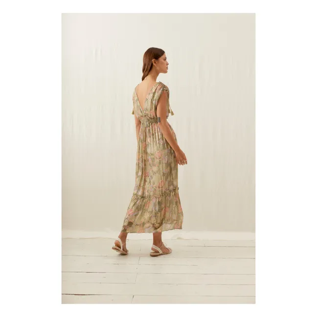 Vestido metalizado Plumiska - Colección Femenina | Verde Kaki