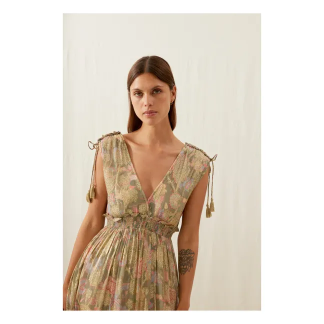 Vestido metalizado Plumiska - Colección Femenina | Verde Kaki