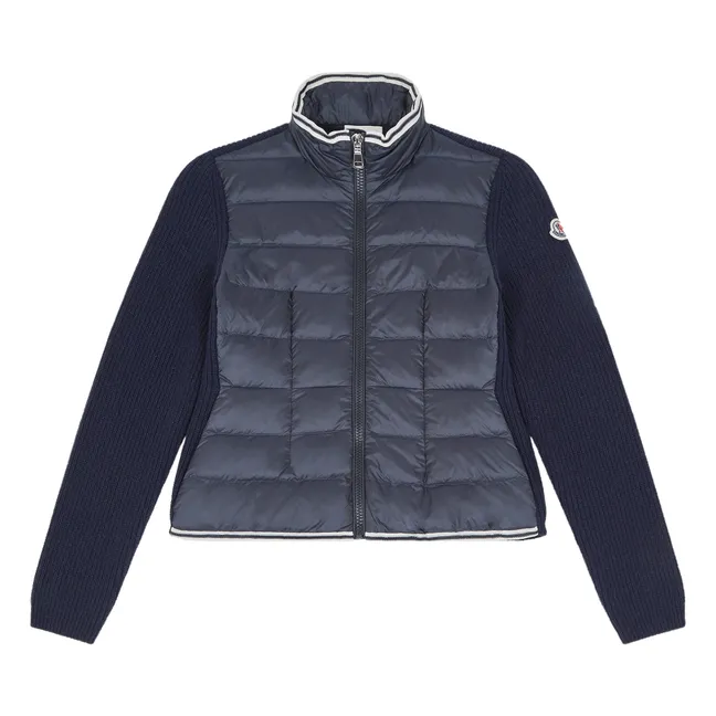 Jacket with zip High collar | Navy blue