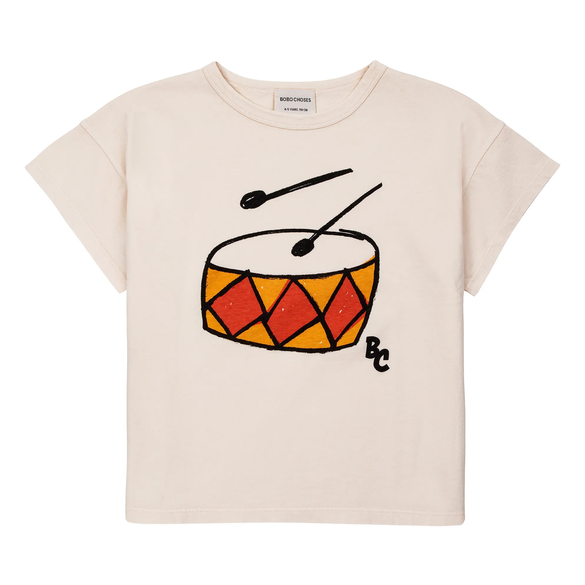 Bobo Choses Beige Organic Cotton Drum T-Shirt