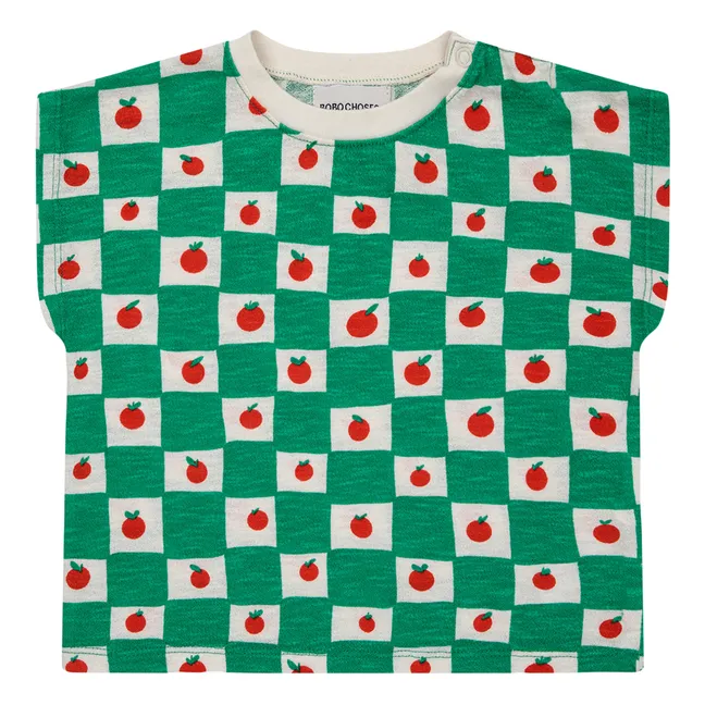Camiseta de algodón orgánico con tomate | Verde