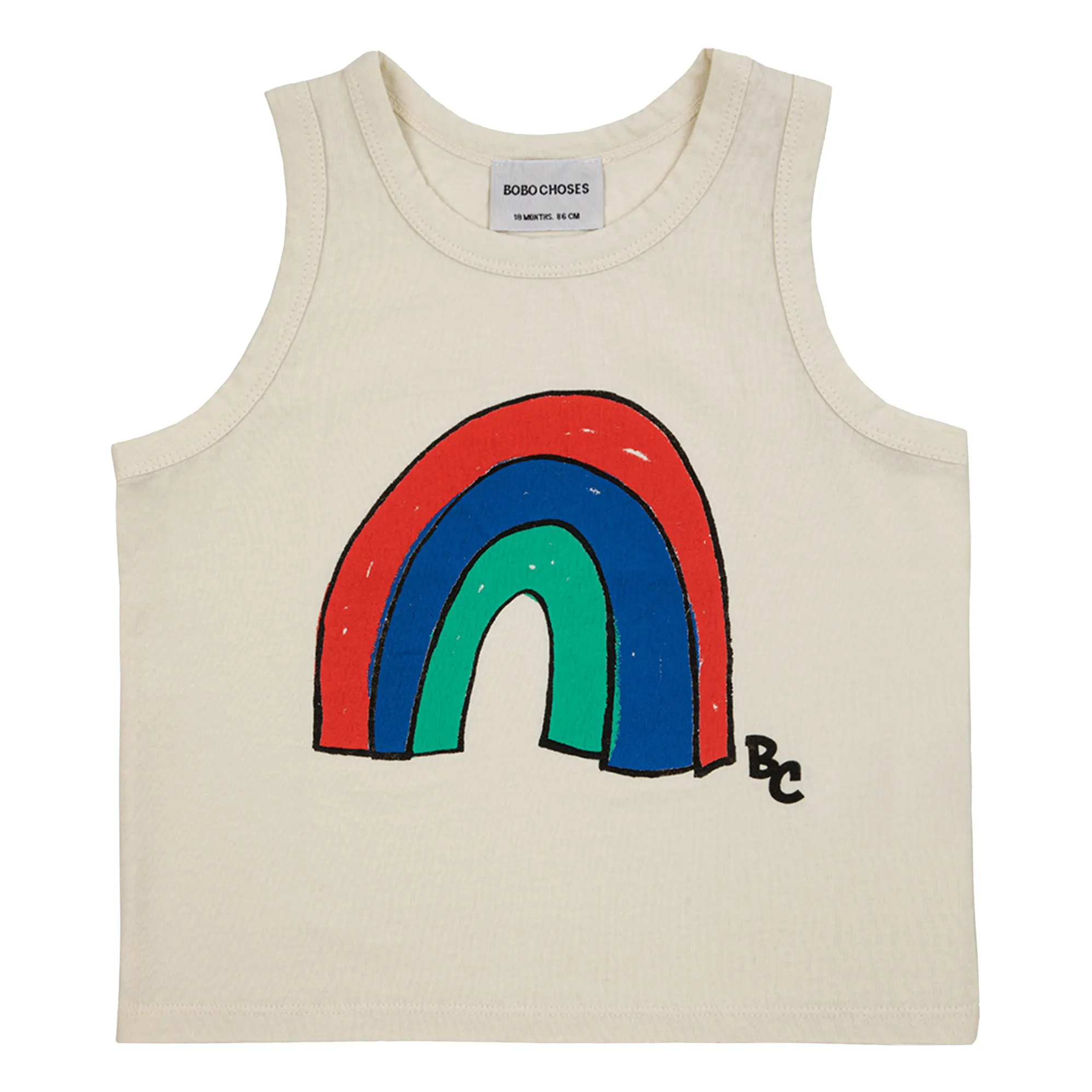 Bobo Choses Ecru Rainbow Baby Tank Top