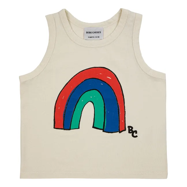 Camiseta de tirantes Rainbow Baby | Crudo