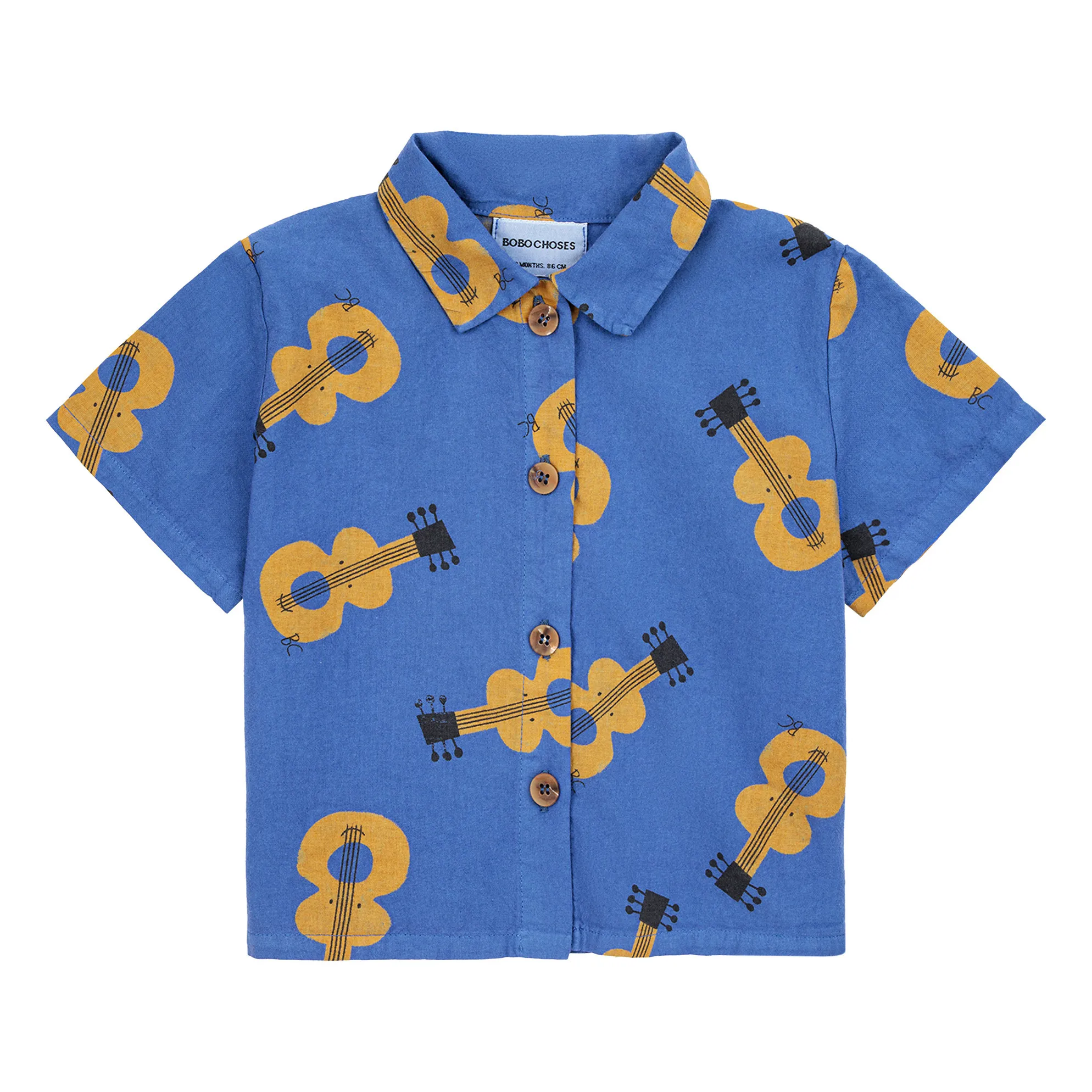 Bobo Choses Navy Blue Baby Guitars Shirt