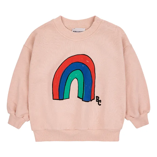 Sweatshirt Regenbogen | Blassrosa