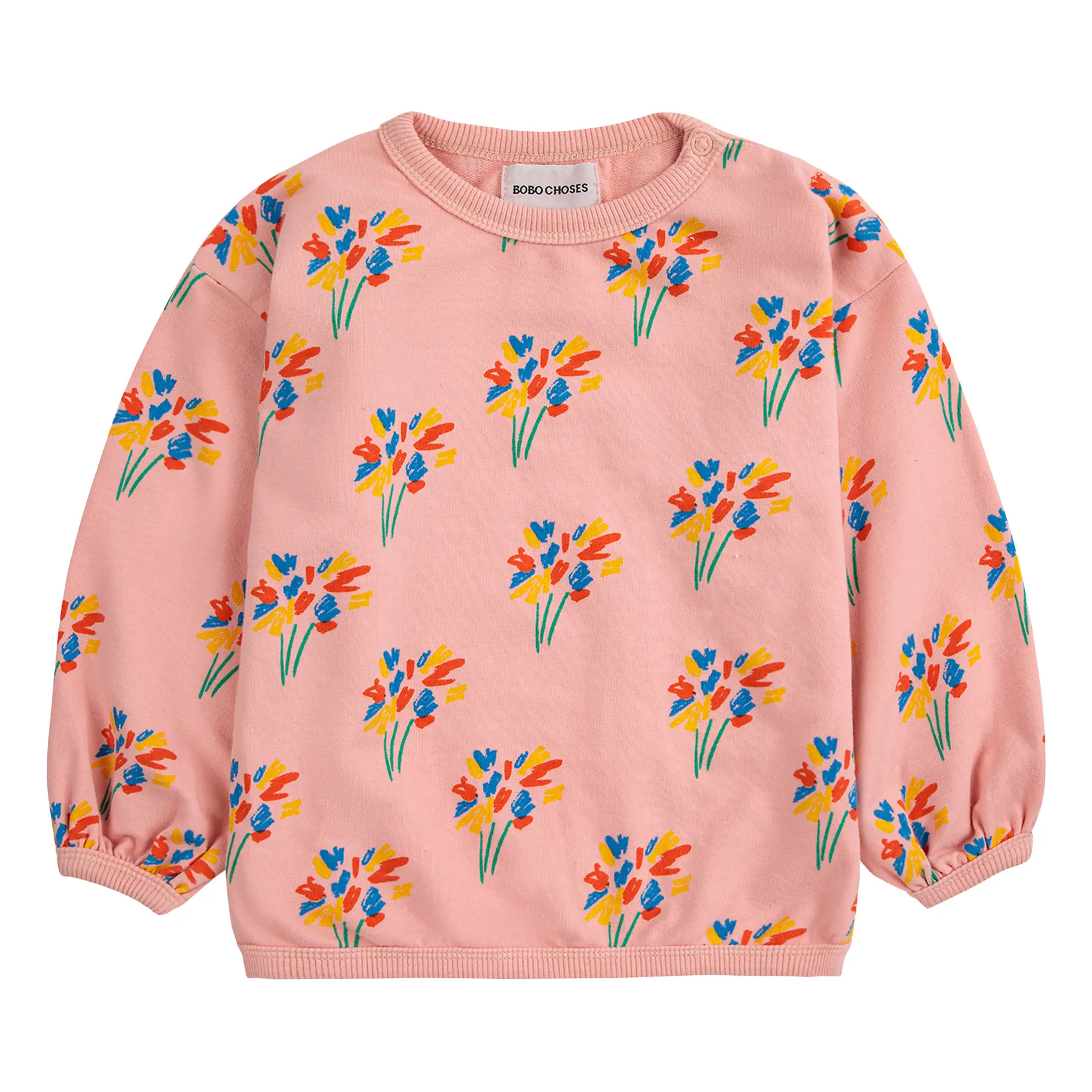 Bobo Choses Pink Organic Cotton Baby Fireworks Sweatshirt