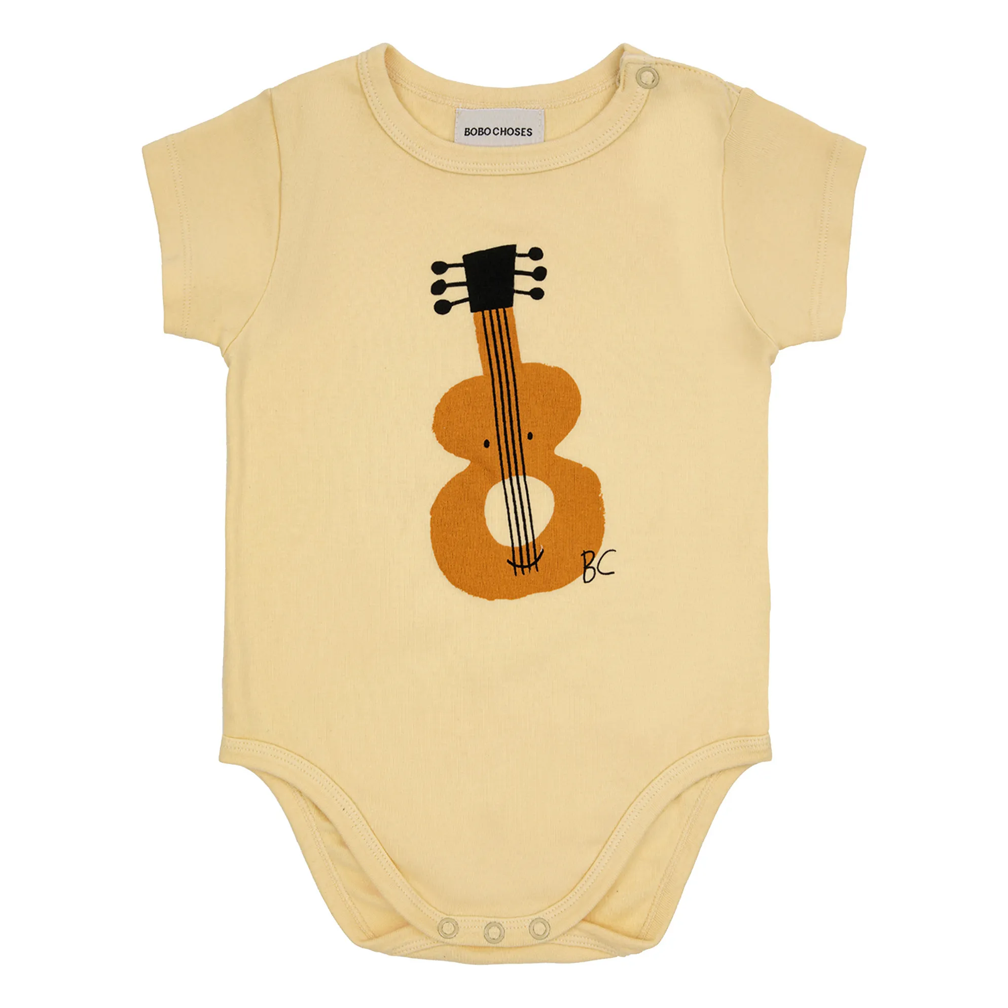 Bobo Choses Yellow Organic Cotton Guitar Bodysuit