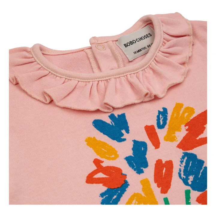 Body de algodón orgánico Fireworks | Rosa- Imagen del producto n°2