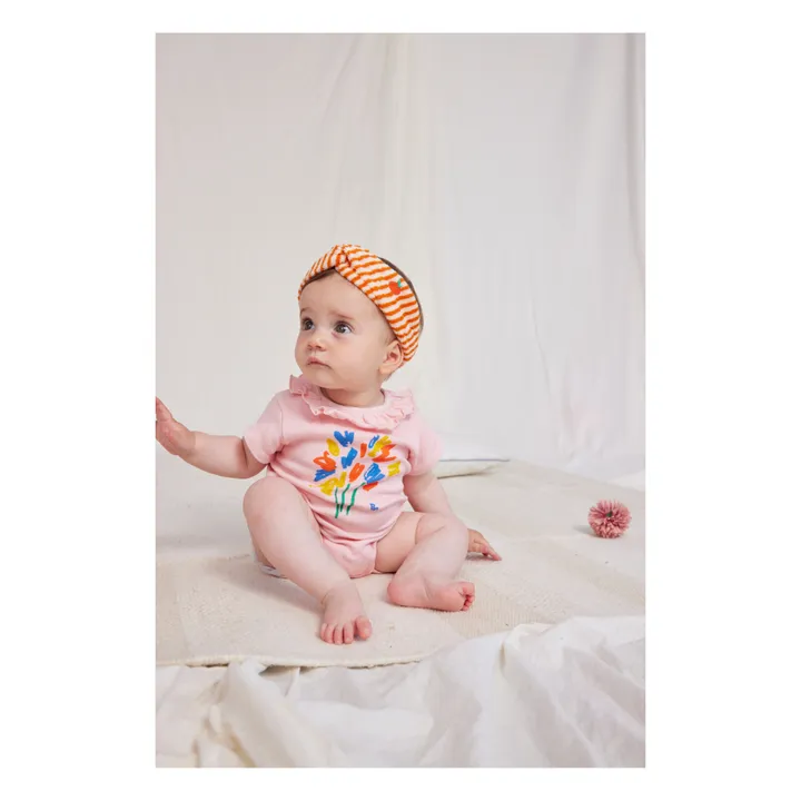 Body de algodón orgánico Fireworks | Rosa- Imagen del producto n°1