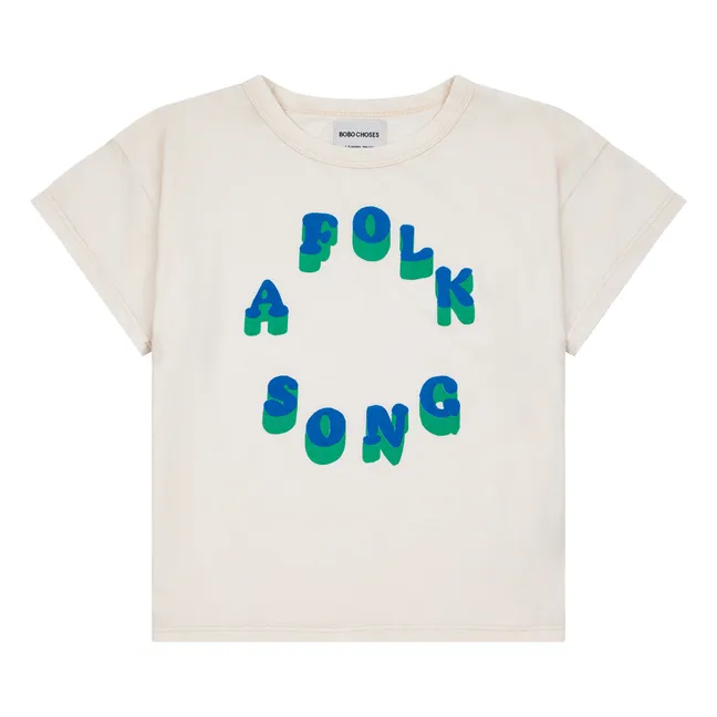 Camiseta de algodón ecológico A Folk Song | Beige