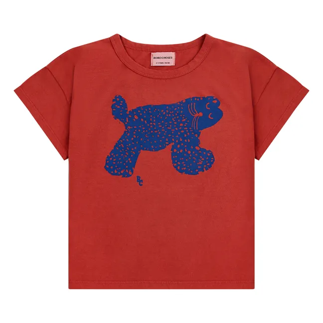 T-Shirt Bio-Baumwolle Katze | Terracotta