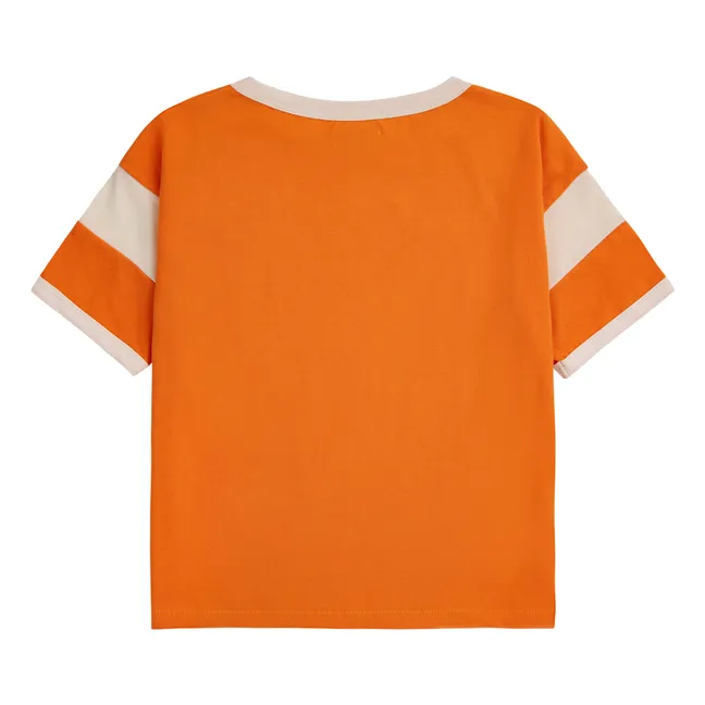 Maglietta in cotone biologico bicolore | Arancione