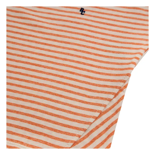 Gestreiftes T-Shirt aus Bio-Baumwolle | Orange