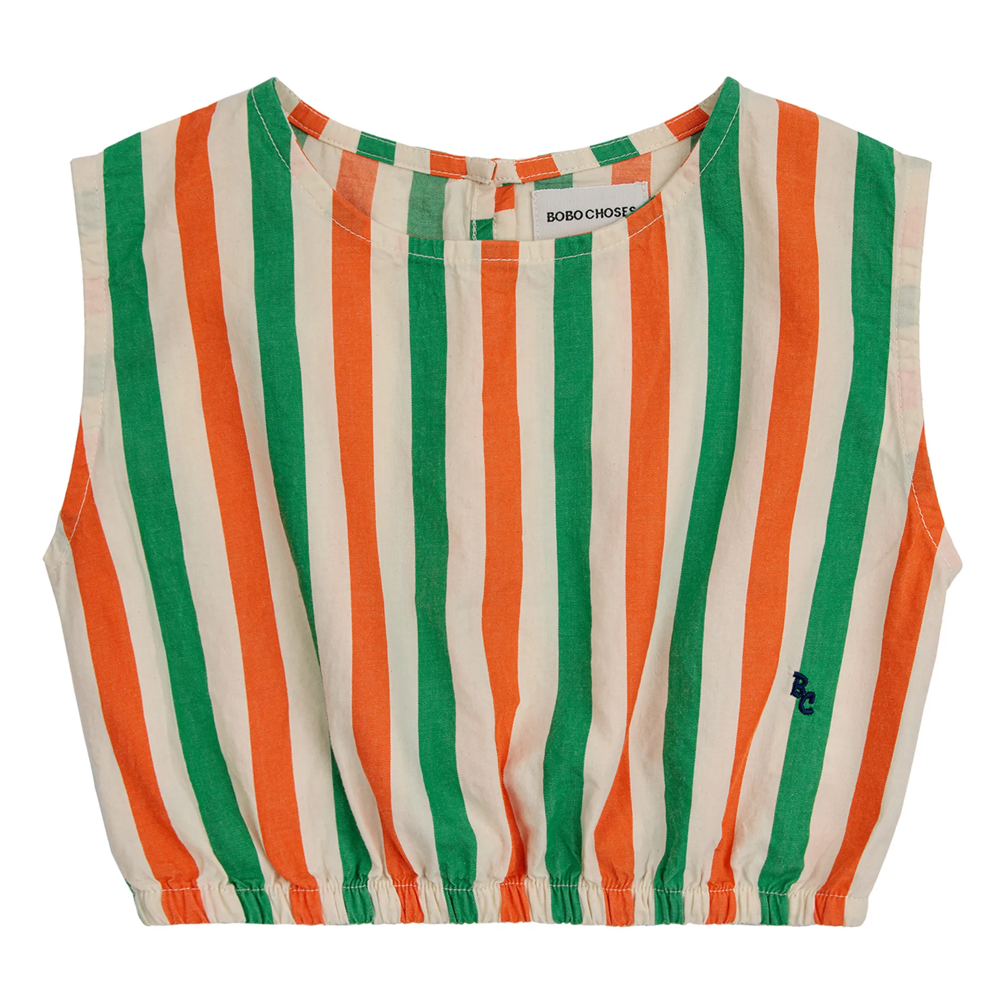 Bobo Choses Ecru Striped Top